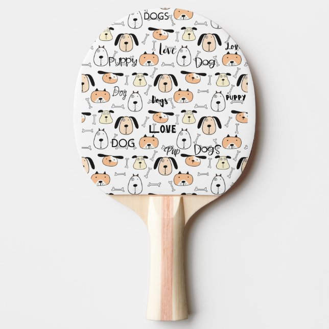 Puppy Dog Lover Ping Pong Paddle (Front)