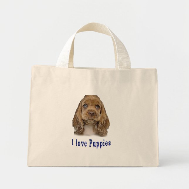 Puppy Dog Mini Tote Bag (Front)