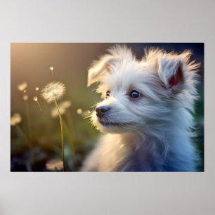 Puppy Dog Pet Animal Tranquil Peaceful Poster