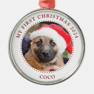 Puppy Dog Photo Christmas Ornament