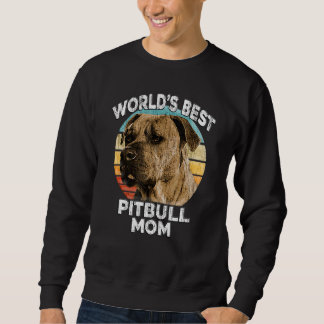 Puppy Dog Pit Bull  Vintage Retro Sweatshirt
