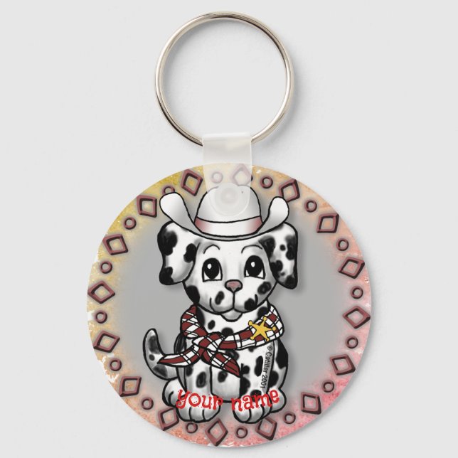 Puppy Dog Sheriff  Key Ring (Front)