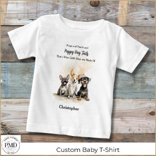 Puppy Dog Tails Rhyme Baby Boy Personalized Baby T-Shirt