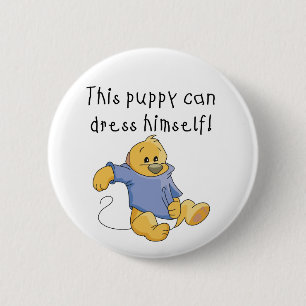 Puppy Dress Up Tshirts and Gifts 6 Cm Round Badge