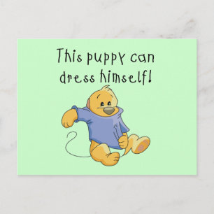 Puppy Dress Up Tshirts and Gifts Postcard