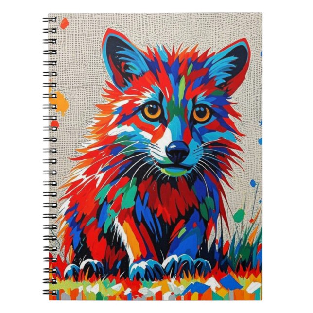 Puppy Expressive abstract animal art design Notebook (Front)