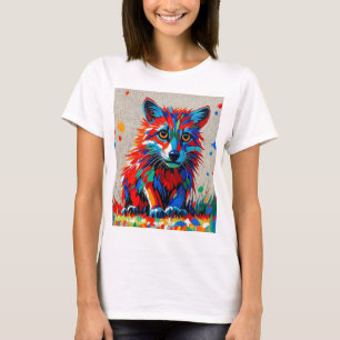 Puppy Expressive abstract animal art design T-Shirt
