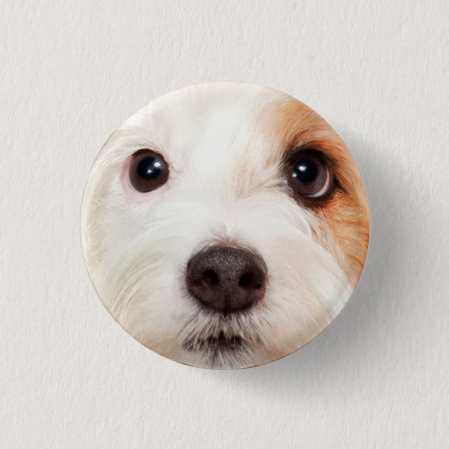 Puppy Face 3 Cm Round Badge (Front)
