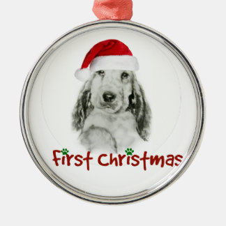 Puppy First Christmas Metal Tree Decoration
