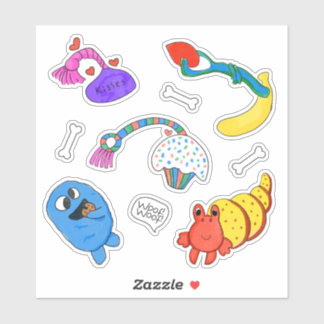 Puppy Friend Dog Toy Sticker Sheet