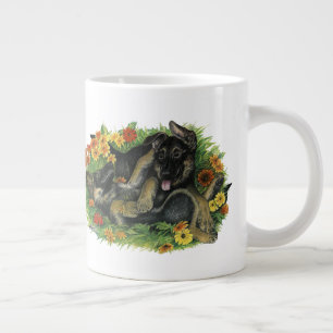Puppy Garden Large Coffee Mug