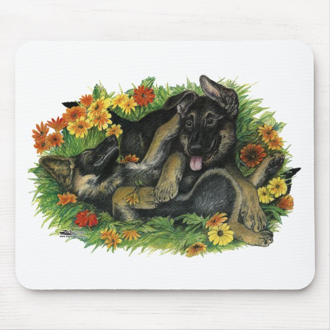 Puppy Garden Mouse Pad (Front)