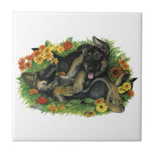 Puppy Garden Tile
