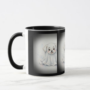 Puppy Ghost Costume Halloween Cute Mug