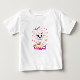 Puppy Giggles Baby T-Shirt Design
