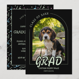 Puppy Graduation with Pet Photo Invitation 