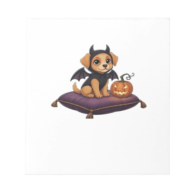 Puppy Halloween Classic T-Shirt Notepad (Front)