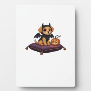 Puppy Halloween Classic T-Shirt Plaque