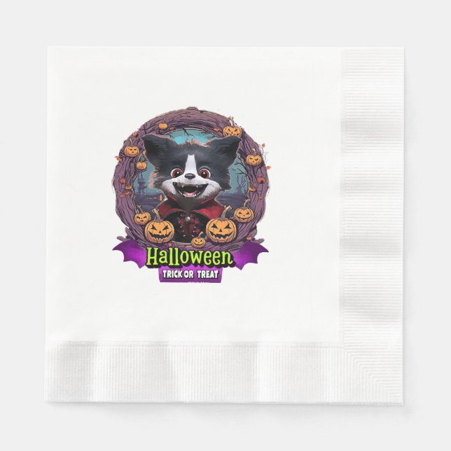 Puppy Halloween Costume Napkin (Front)