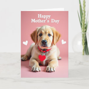Puppy Heart Mothers Day Card