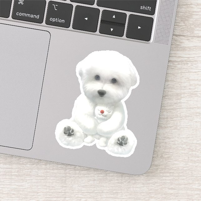 Puppy Hugging His Toy (Detail)