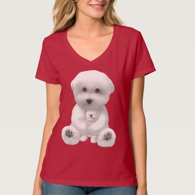 Puppy Hugging His Toy T-Shirt (Front)