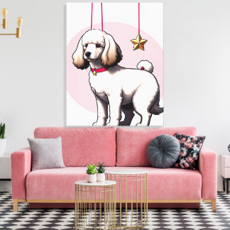 Puppy Illustration Poster Canvas Print