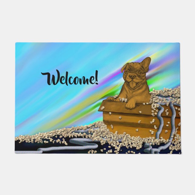 Puppy in a Box Doormat (Front)