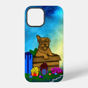 Puppy in A Box , Merry Xmas iPhone 12 Case