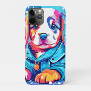 Puppy in Blue Coat Design Case-Mate iPhone Case