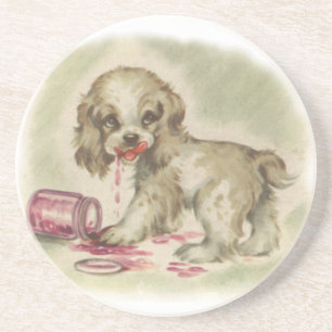 puppy in jar coaster
