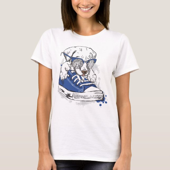 Puppy In Shoe T-Shirt (Front)