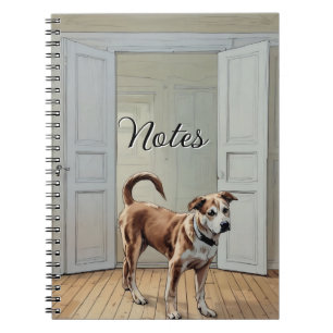 Puppy In The Doorway Spiral Photo Notebook