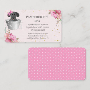 Puppy in Tub Pet Groomer Business Card