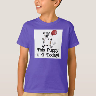 Puppy is 4 Birthday Tshirts and Gifts