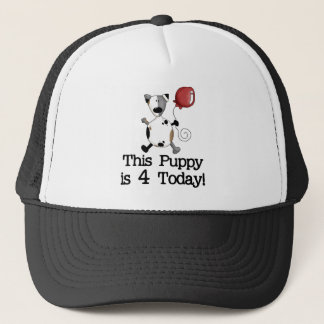 Puppy is 4 Birthday Tshirts and Gifts Trucker Hat