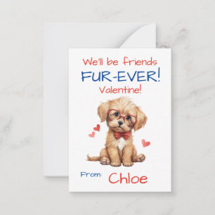 Puppy Kids Valentines Card