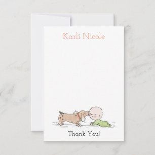 Puppy Kisses Baby Shower Thank You Cards