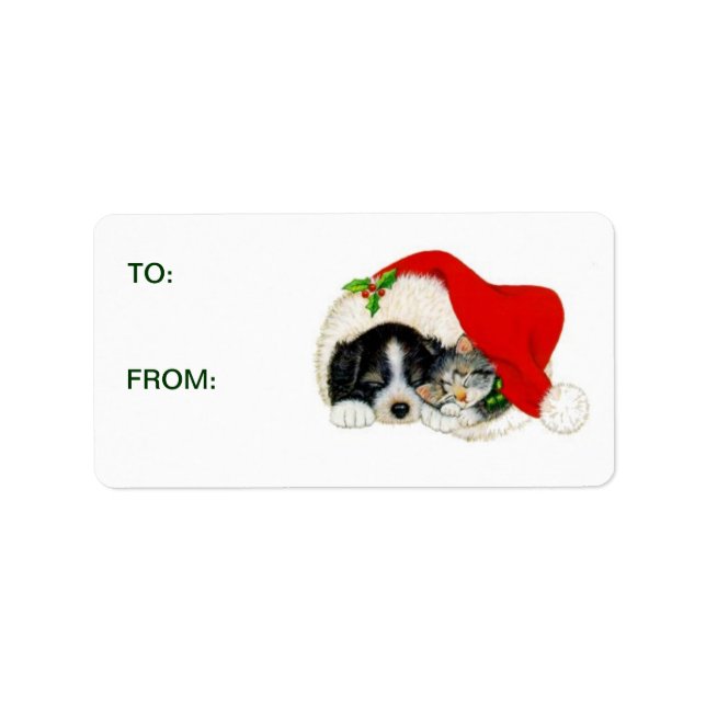 Puppy Kitten Gift Stickers (Front)