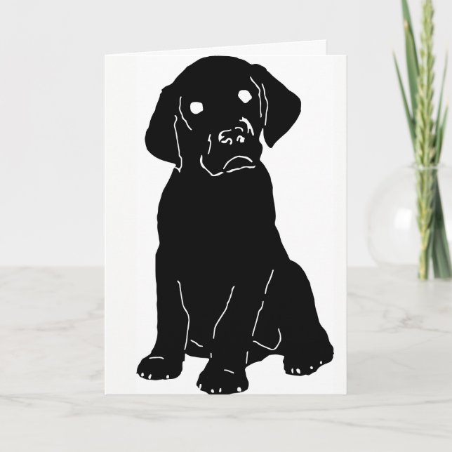 Puppy Lab Love Card w/Custom Message! (Front)