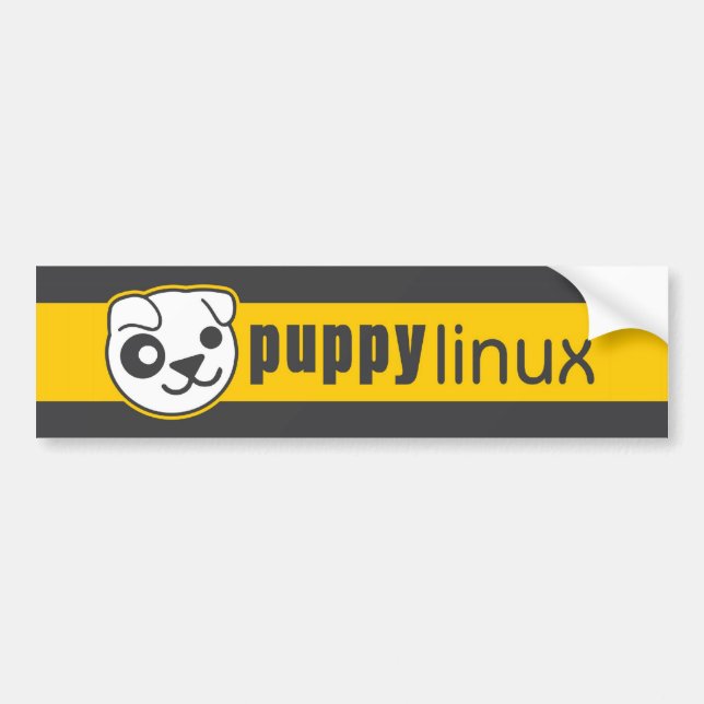 Puppy Linux bumper sticker (Front)