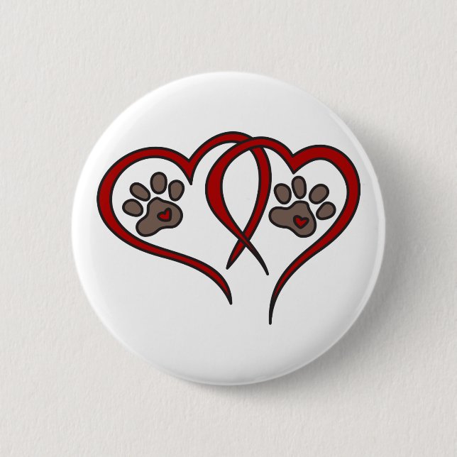 Puppy Love 6 Cm Round Badge (Front)
