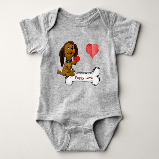 Puppy Love Baby Bodysuit (Front)