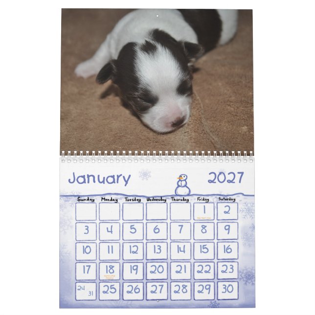 Puppy Love Calendar (Jan 2027)