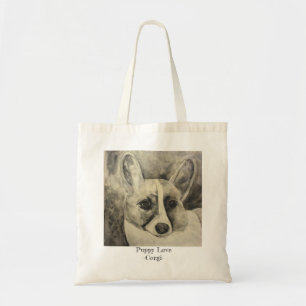 Puppy Love Corgi Tote Bag