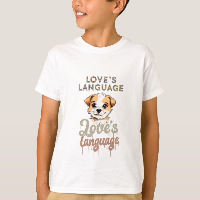 Puppy Love: Cute Cartoon Canine design T-Shirt (Front)