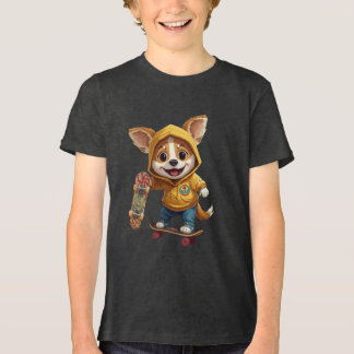 Puppy Love – Cute Smiling Puppy Aesthetic T-Shirt  Tri-Blend Shirt