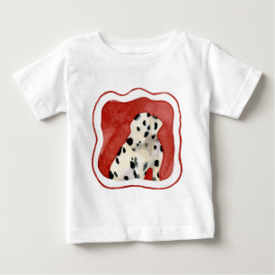"Puppy Love," Dalmatian Puppy Art by Audrey Jeanne Baby T-Shirt