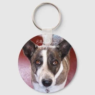 Puppy Love dog face your photo great gift Key Ring