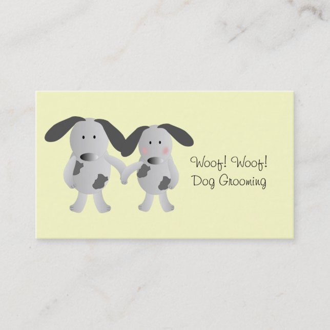 Puppy Love Dog Grooming Business Card (Front)
